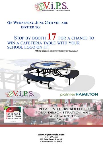 V.i.P.S. Iowa School Nutrition Show Invite