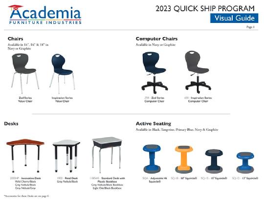 School furniture quick ship